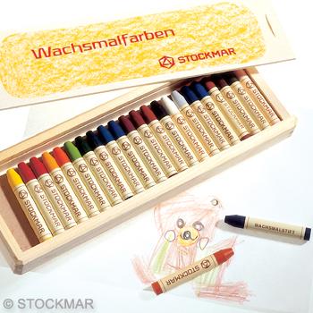 Stockmar Beeswax Stick Crayons in Storage Tin, Set of 8 Colors, Waldorf  Assortment 