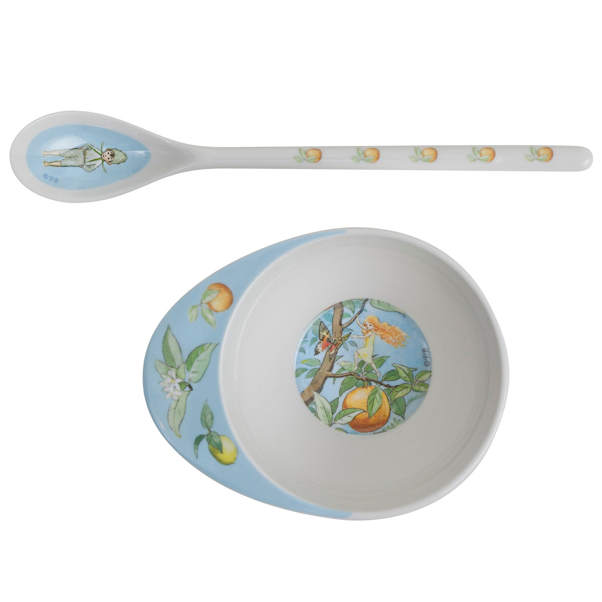 Elsa Beskow Sun Egg Baby Feeding Bowl & Spoon