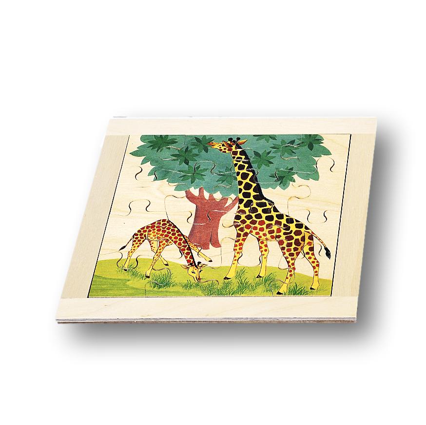 Atelier Fischer Atelier Fischer Wooden Jigsaw Puzzle - Giraffe (16 pcs) - blueottertoys - AF60305