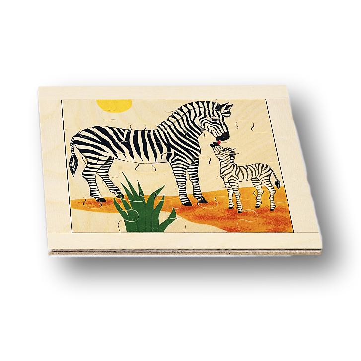 Atelier Fischer Atelier Fischer Wooden Jigsaw Puzzle - Zebra (16 pcs) - blueottertoys - AF60303