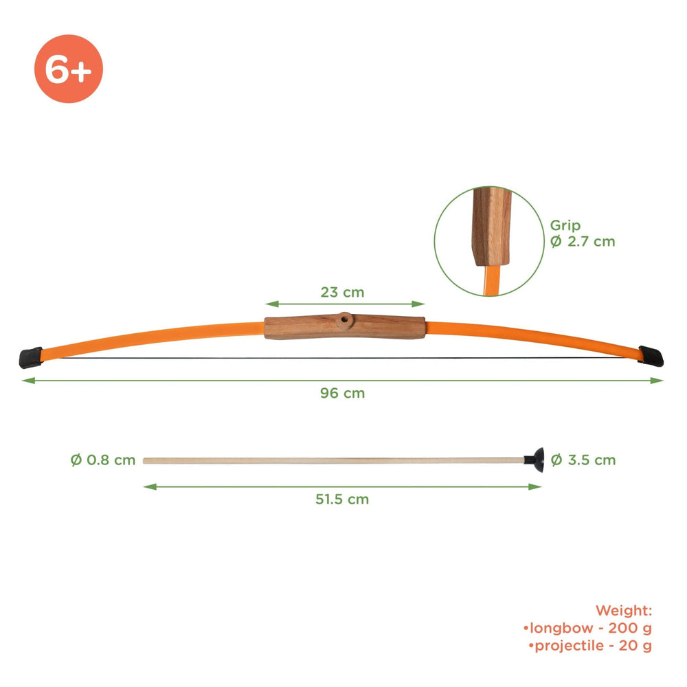 
                  
                    Woodsy Children's Wooden Longbow, quiver, 3 Arrows. and Target - blueottertoys - WD0710
                  
                