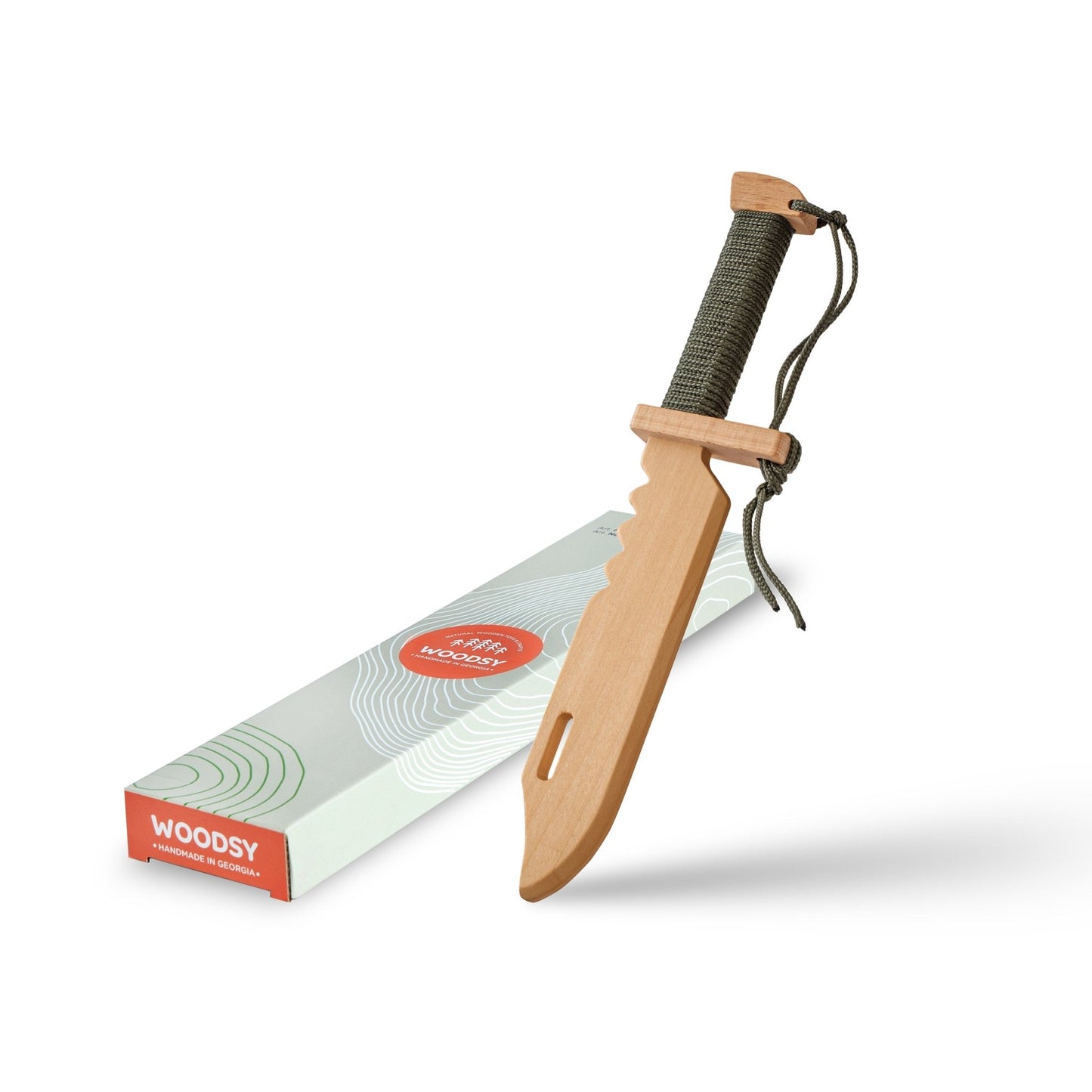 Woodsy Children's Wooden Toy Combat Knife in Felt Sheath - blueottertoys - WD0115