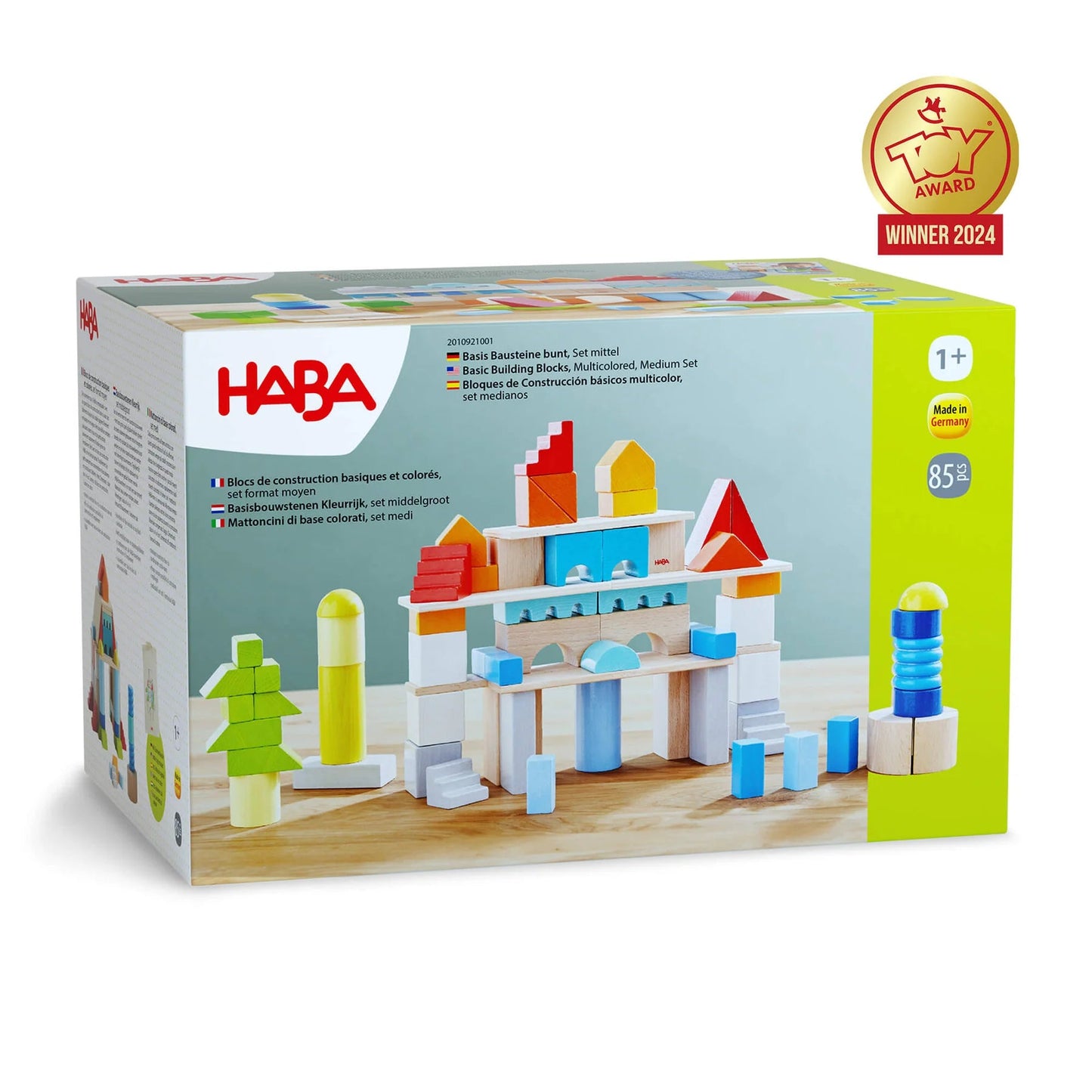 haba colorful wooden blocks 85 pcs in box