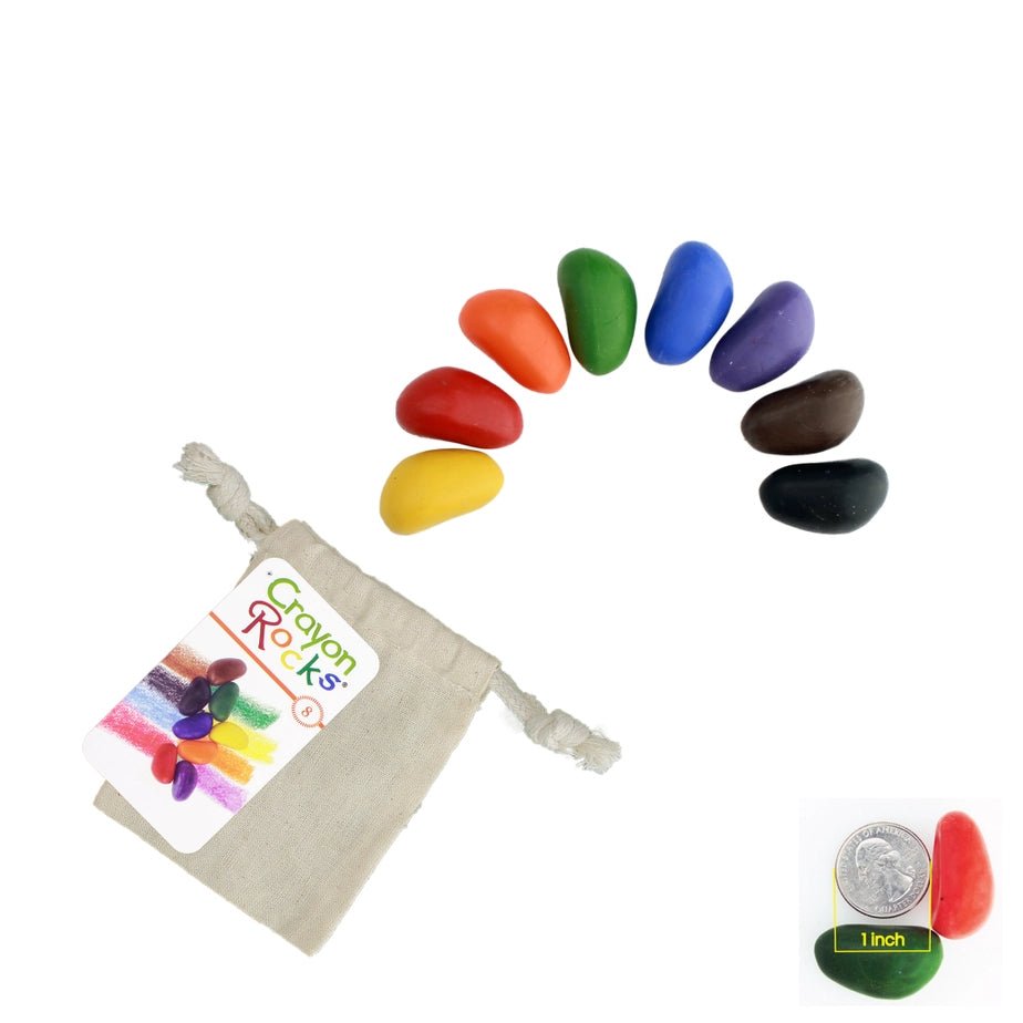 blueottertoys Crayon Rocks 8 Colors in Muslin Bag - blueottertoys - CR8CM