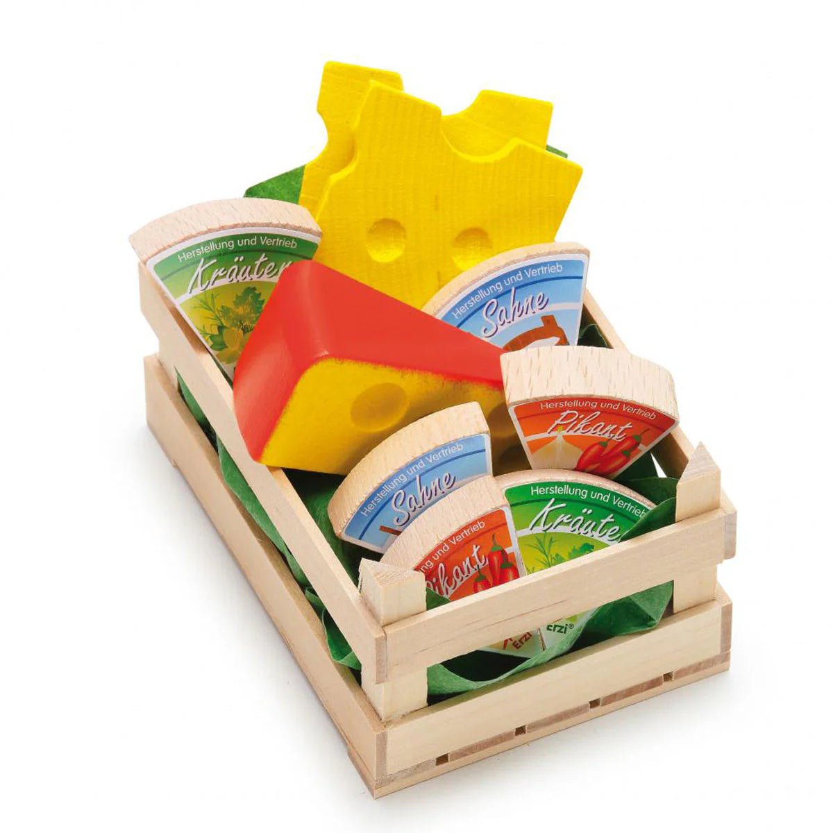 Erzi Erzi Assorted Wooden Cheeses for Pretend Play (small) - blueottertoys - E28236