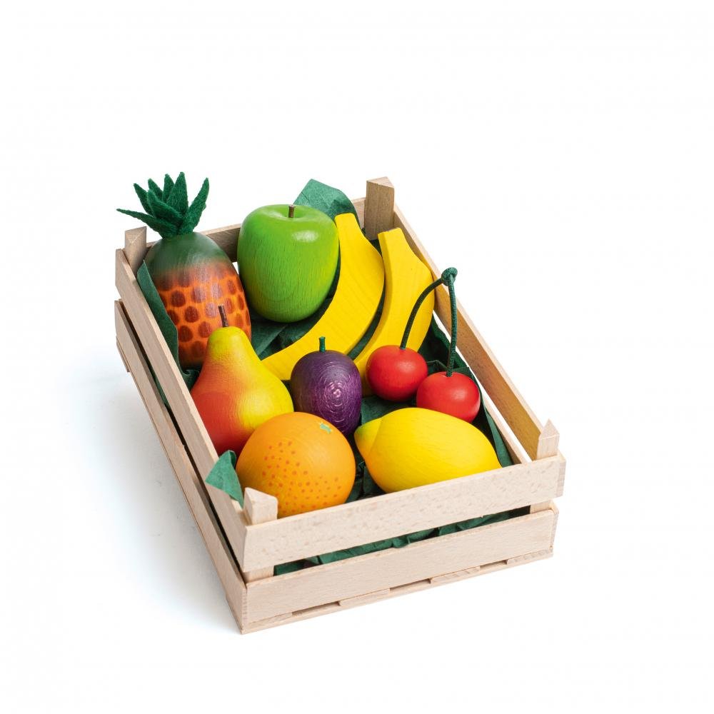 Erzi Erzi Assorted Wooden Fruit in Crate (Large) - blueottertoys - E28101