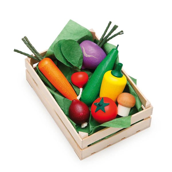 Erzi Erzi Assorted Wooden Vegetables in Crate (Large) - blueottertoys - E28110