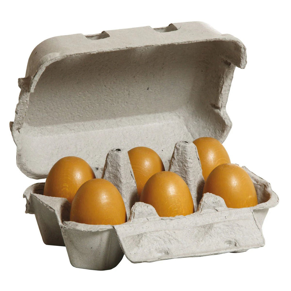 Erzi Erzi Wooden Brown Eggs in Carton - blueottertoys - E17011