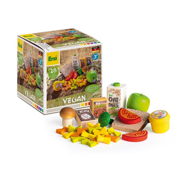 Erzi wooden vegan play food assortment