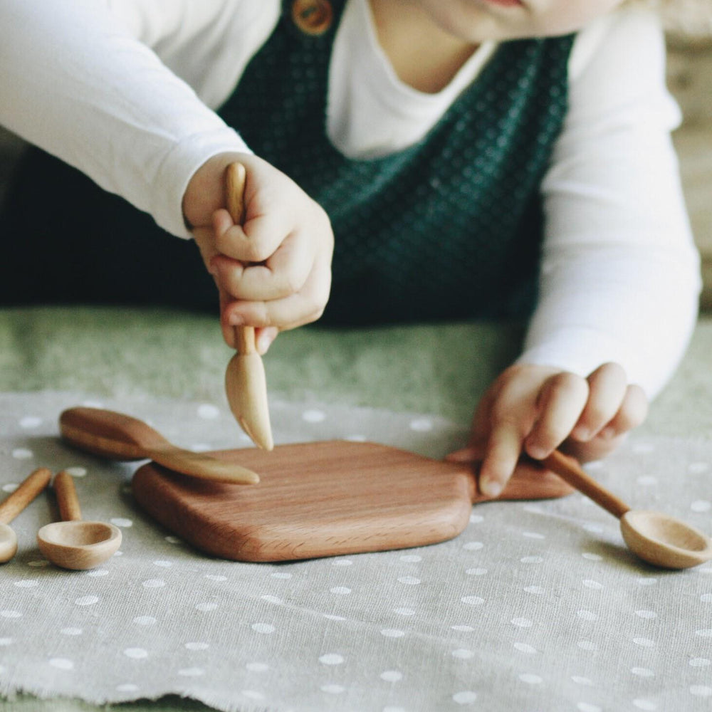 
                  
                    Handcrafted Toys Handmade Wooden Cutting Board and Wooden Knife - blueottertoys - TPBWK
                  
                