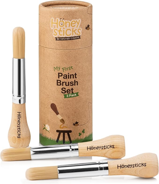 Honeysticks My First Paint Brush Set by Honeysticks - blueottertoys - HS - MFPAINTBRUSH - 3PK