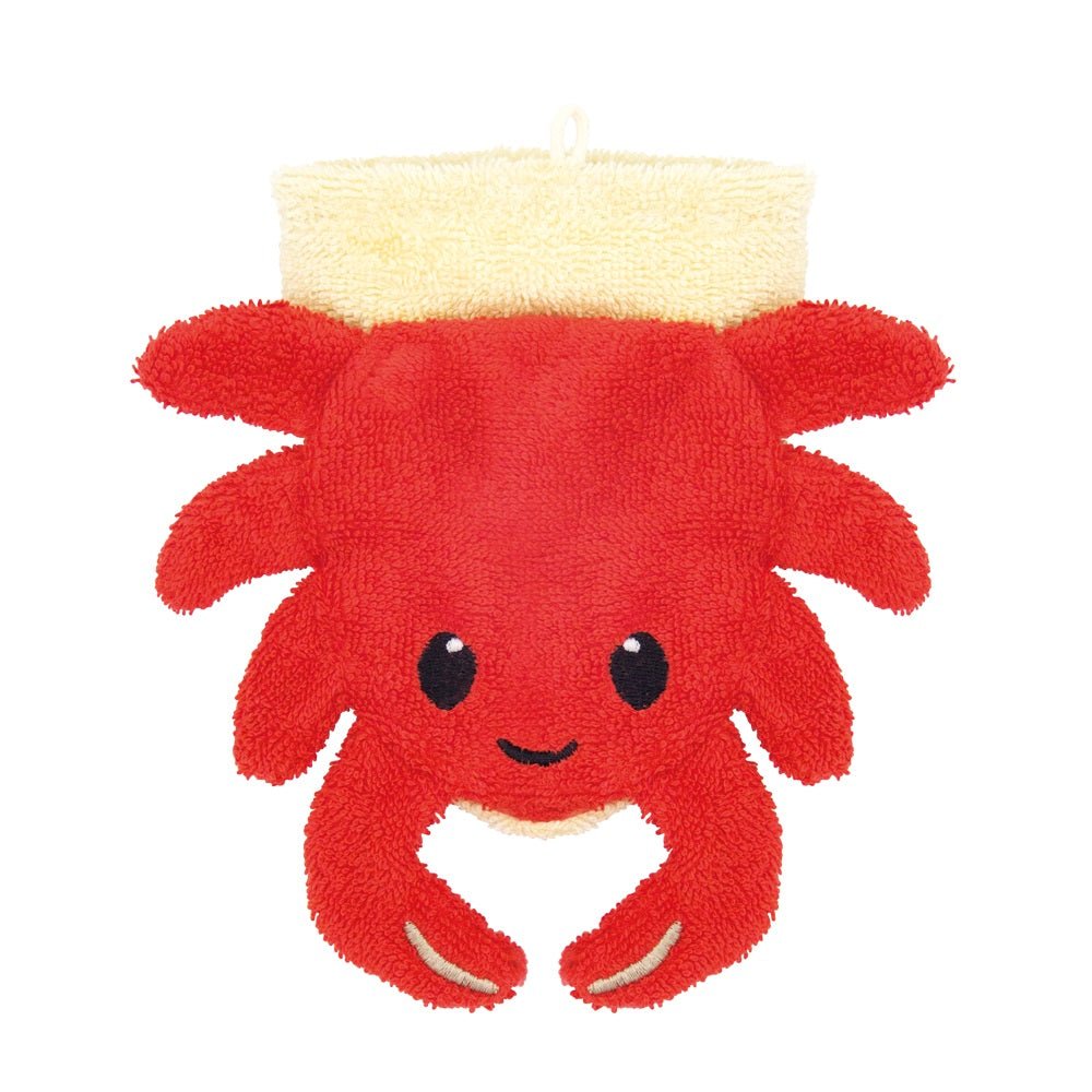 Furnis Organic Cotton Crab Washcloth Pupppet - blueottertoys - FS0635