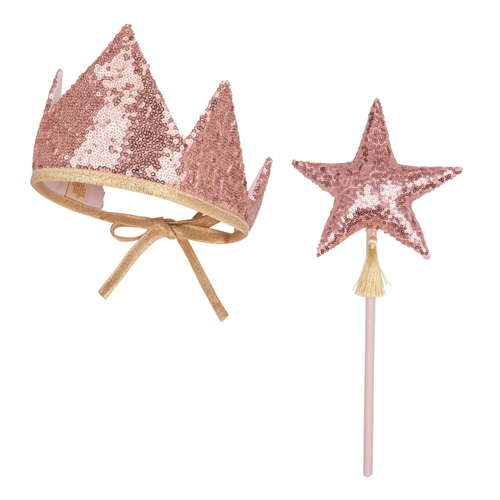 moimili.us “Pink Sequins” Crown and Wand Magic Set - blueottertoys - 5904119243011