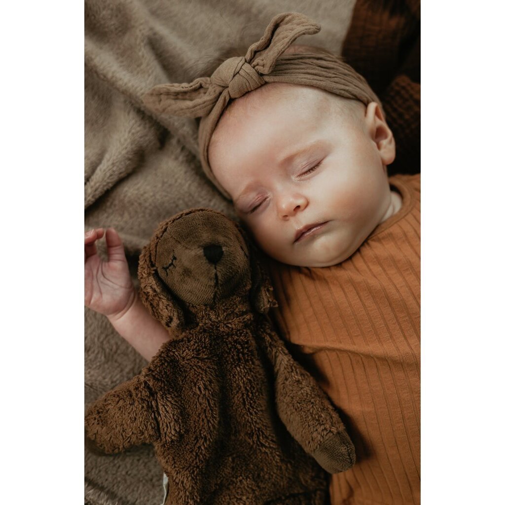 
                  
                    senger organic cotton brown lamb with sleeping baby
                  
                