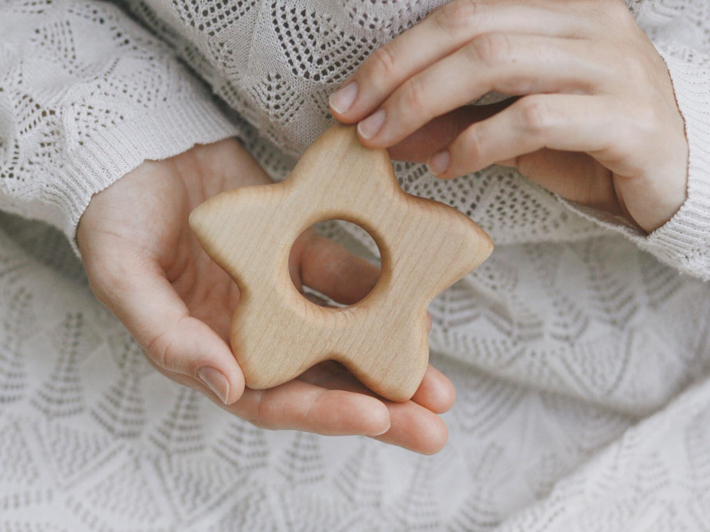 
                  
                    Tateplota Tateplota Handmade Wooden Teether "Flower" - blueottertoys - TPTF
                  
                