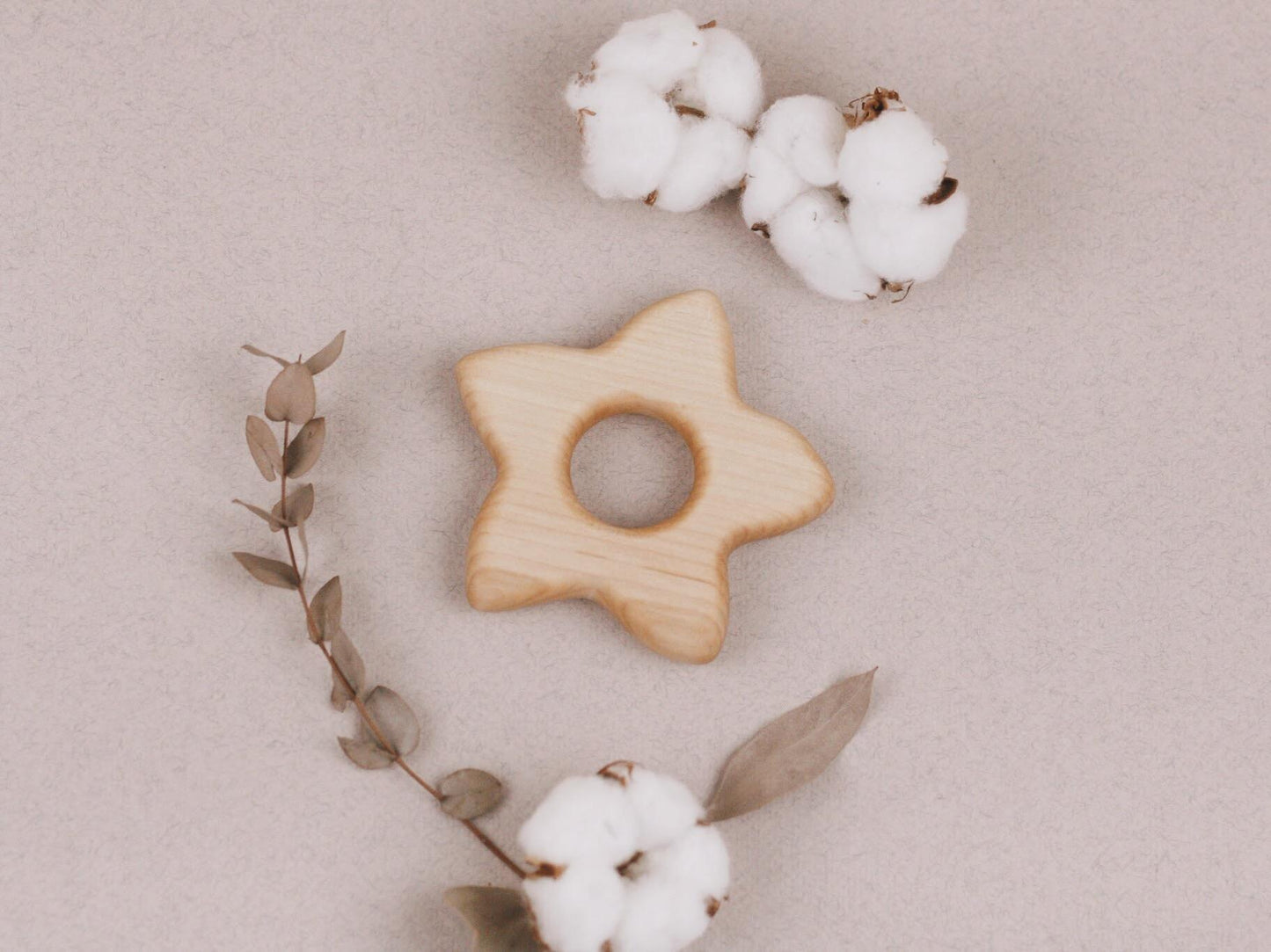 Tateplota Tateplota Handmade Wooden Teether "Flower" - blueottertoys - TPTF