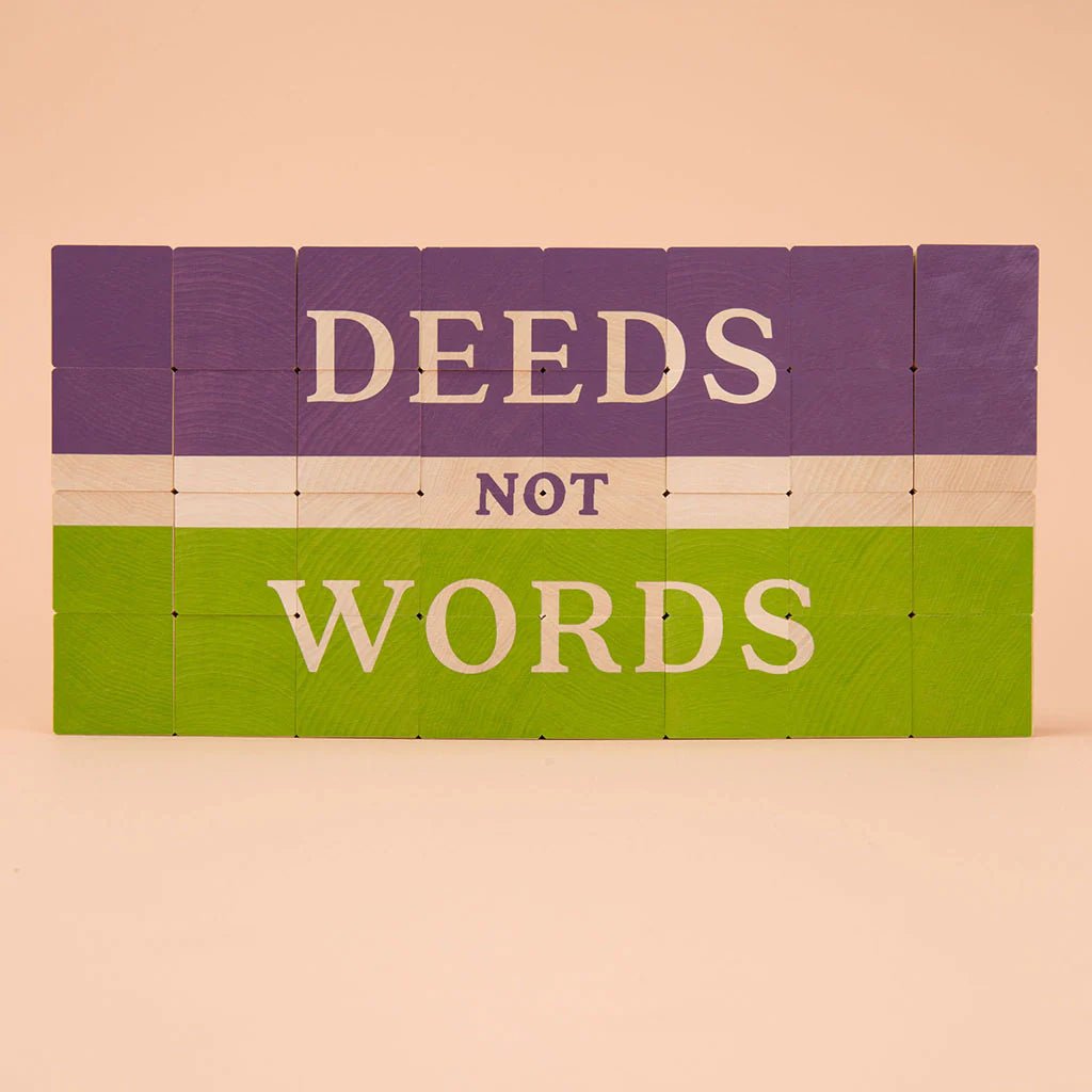 Uncle Goose Women Who Dared Blocks - Deeds Not Words Puzzle