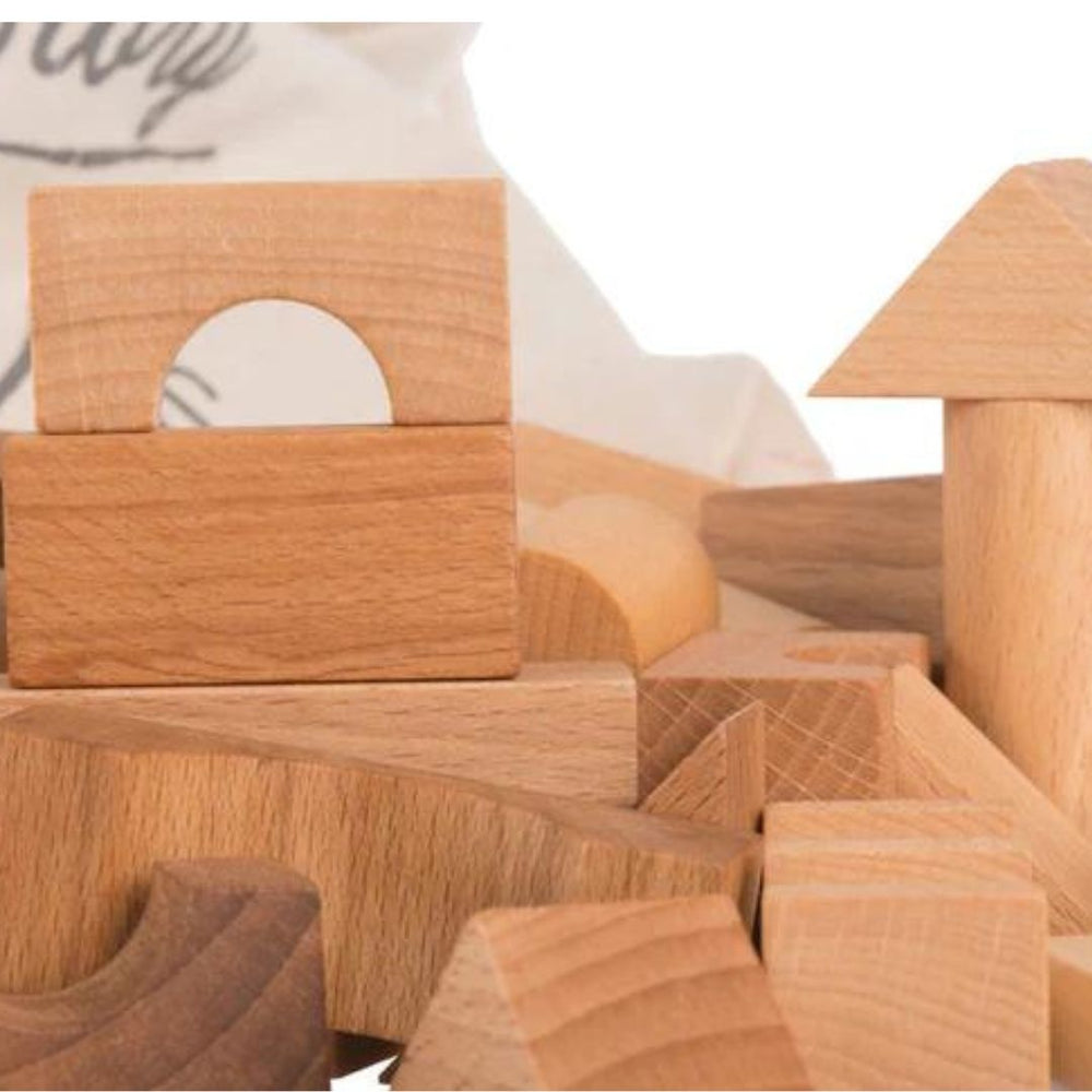 
                  
                    Wooden Story Wooden Blocks in Sack (Natural) - 100 pcs - by Wooden Story - blueottertoys - WS13
                  
                