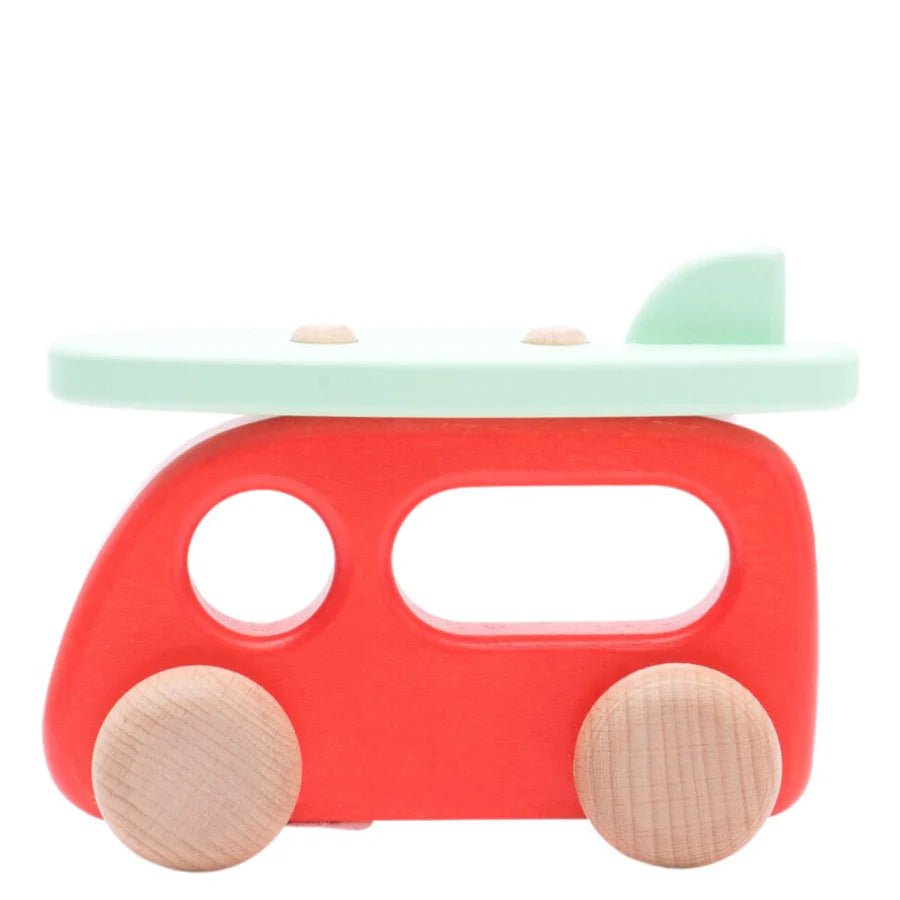 Bajo Wooden Camper with Surf Board by Bajo - blueottertoys - BJ46490