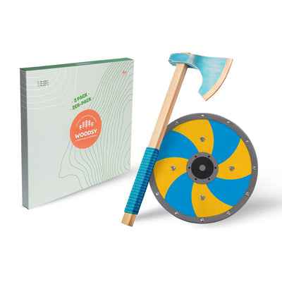 Woodsy Wooden Viking Axe and Shield Set by Woodsy - blueottertoys-WD0711