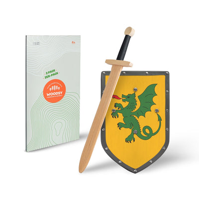 Woodsy Double-edged Sword with Dragon Shield