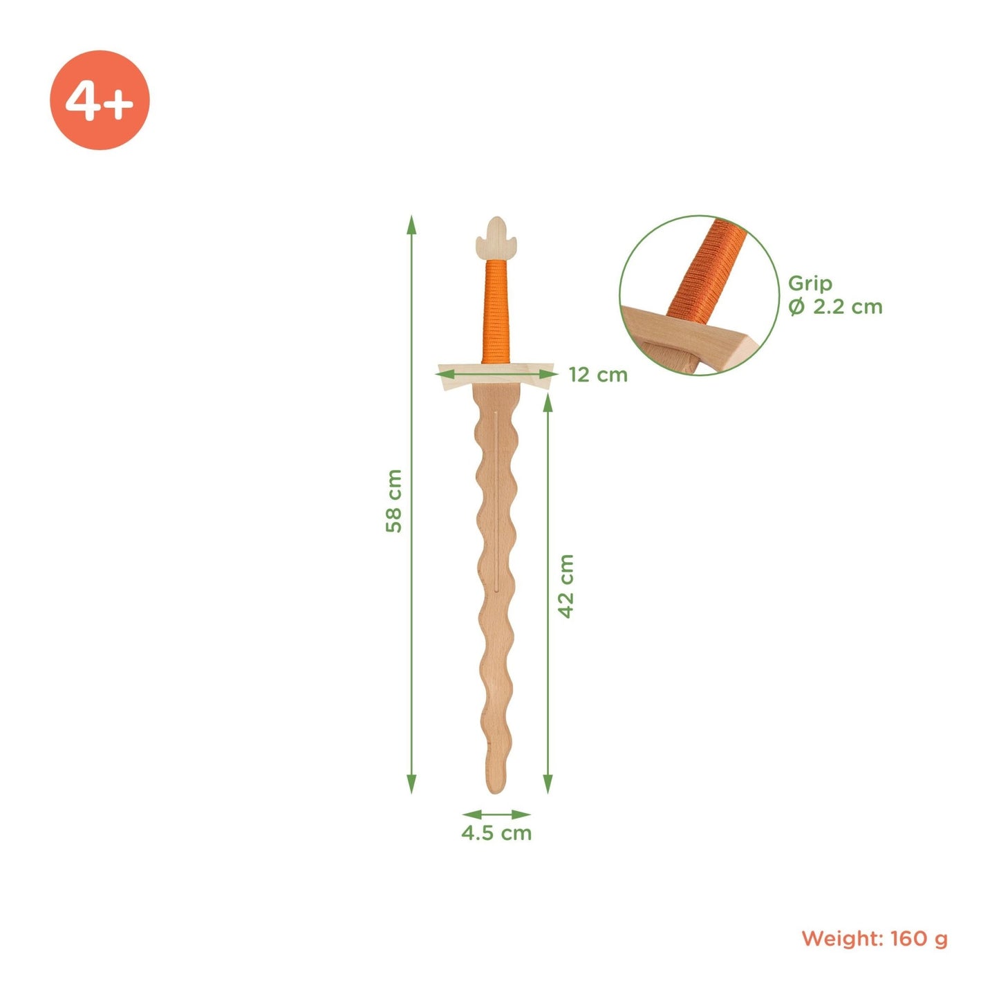 
                  
                    Woodsy Woodsy Wooden "Flaming" Sword - blueottertoys - WD0108
                  
                