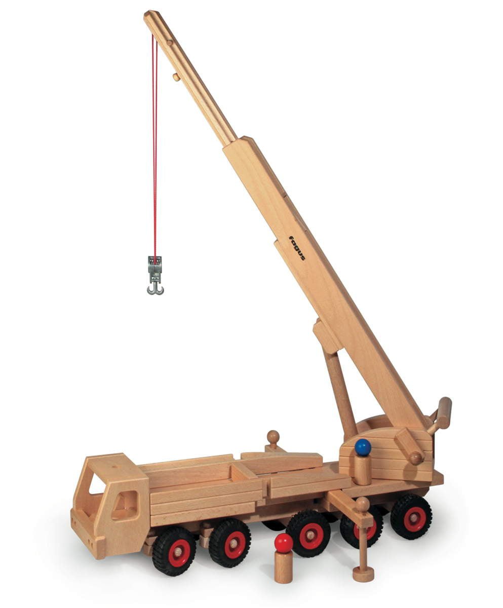 Fagus Fagus Wooden Mobile Crane - blueottertoys-FA10.32