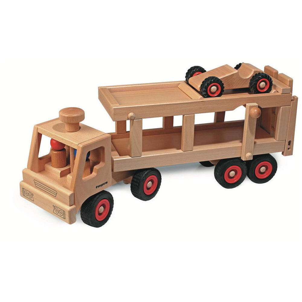 
                  
                    Fagus Fagus Large Wooden Car Transporter - blueottertoys-FA10.49
                  
                