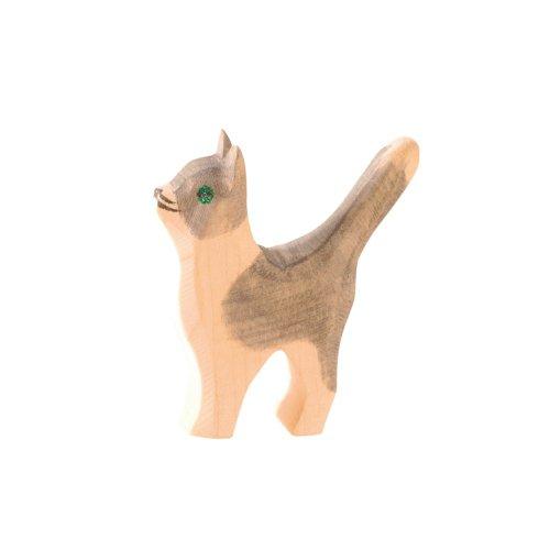 CAT walking red Waldorf wooden TOY store cat figure, by Scherbak, Ostheimer size