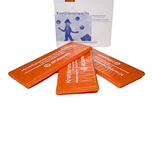 Stockmar Stockmar Modeling Beeswax - 3 Pieces Orange - blueottertoys-MC85051703-3