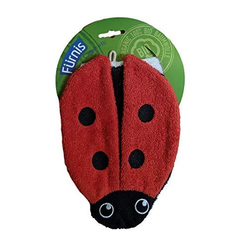 Furnis Organic Cotton Washcloth Puppet Ladybug (6) - blueottertoys-FS0277