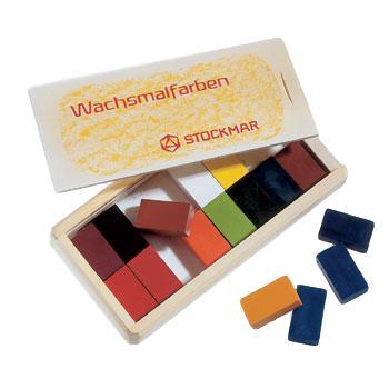 Stockmar Beeswax Stick Crayons in Storage Tin, Set of 8 Colors