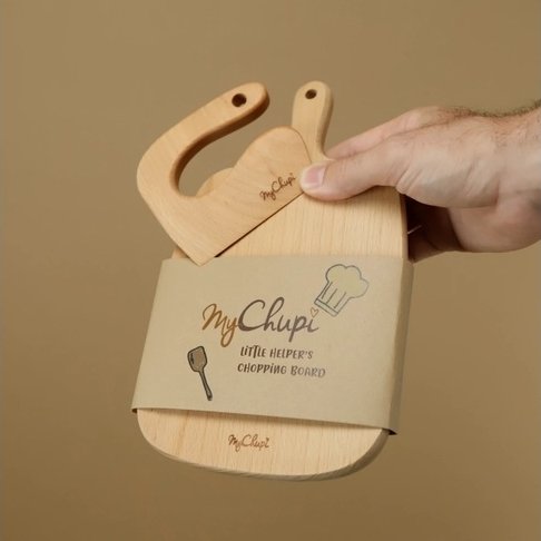 My Chupi "My Chupi" Little Helper Block Knife and Chopping Board Set - blueottertoys-LRMC