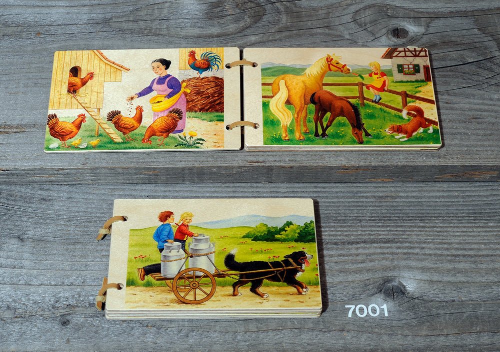 Atelier Fischer Wooden Book: On the Farm | Book – blueottertoys