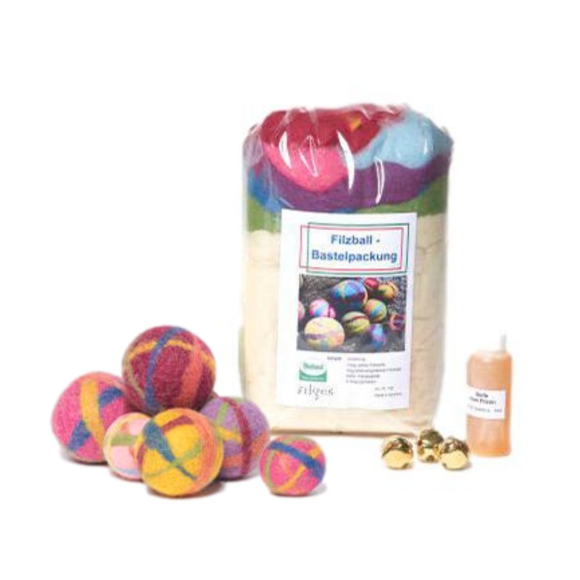 Needle Felting Kit w 3 Styrofoam Balls & 3 Eggs - Comoros