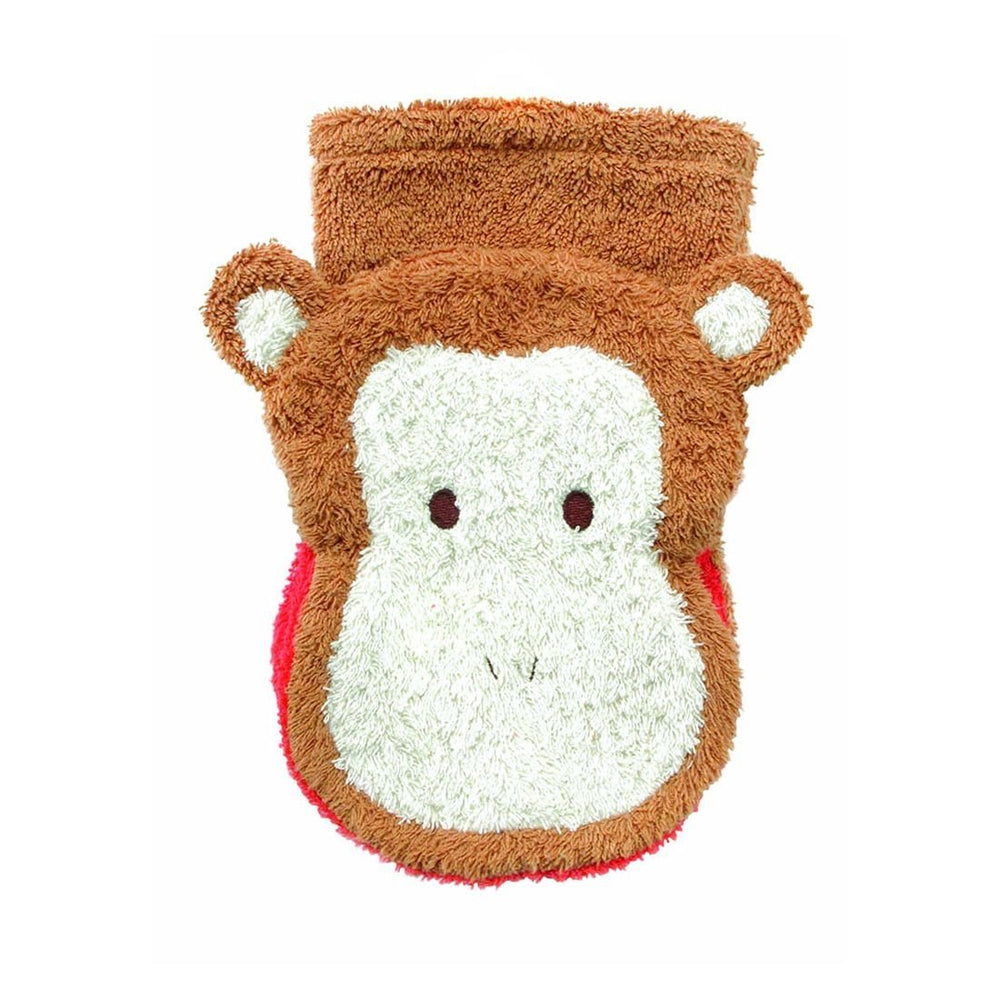 Furnis Organic Cotton Wash Mitt Puppets - Monkey - blueottertoys-FS0559