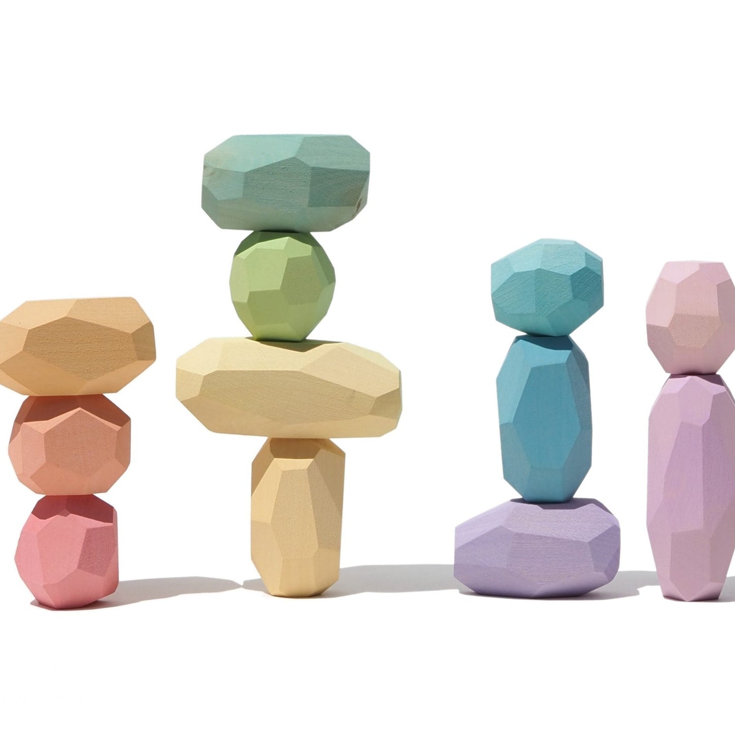 Ocamora Ocamora - Tenique Wooden Stones - Pastel - blueottertoys-OC-Q0720