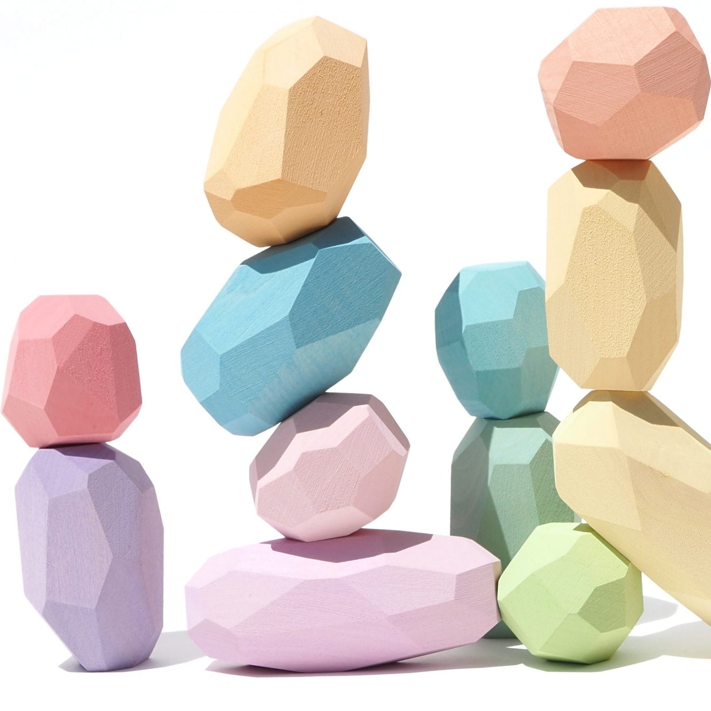 Ocamora Ocamora - Tenique Wooden Stones - Pastel - blueottertoys-OC-Q0720