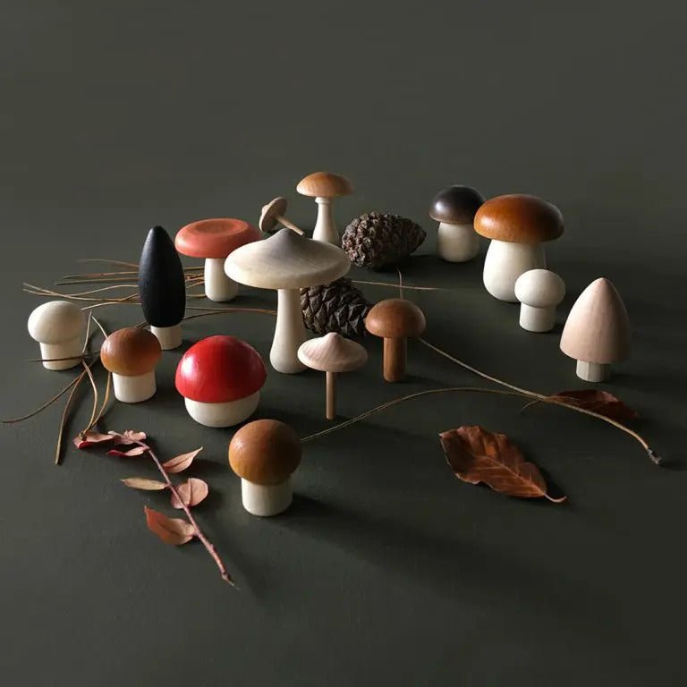 
                  
                    Moon Picnic Basket of Wooden Mushrooms by Moon Picnic - blueottertoys-MP2143
                  
                