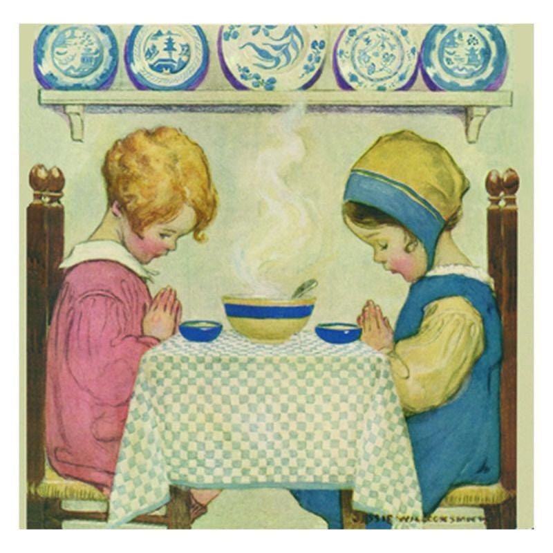 TJ Whitneys Jessie Willcox Smith Greeting Cards : Saying Grace - blueottertoys-JWS29