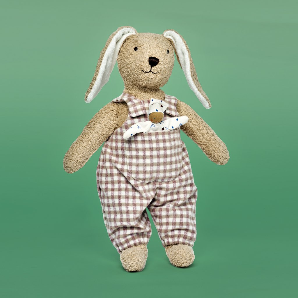 Kathe Kruse Kathe Kruse Cotton Rabbit "Hugo", Standing (13.75") - blueottertoys-K12004