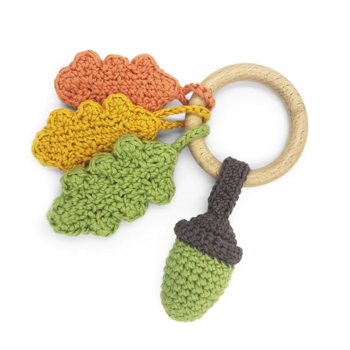 Myum Myum Organic Cotton - Autumn Teether & Rattle - blueottertoys-MY-SEA-AUT