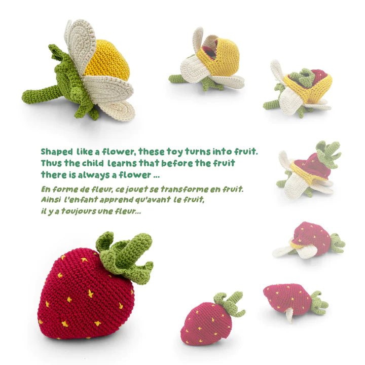 
                  
                    Myum Myum Organic Cotton - Reversible Strawberry Flower - blueottertoys-MY-REV-STR-1
                  
                