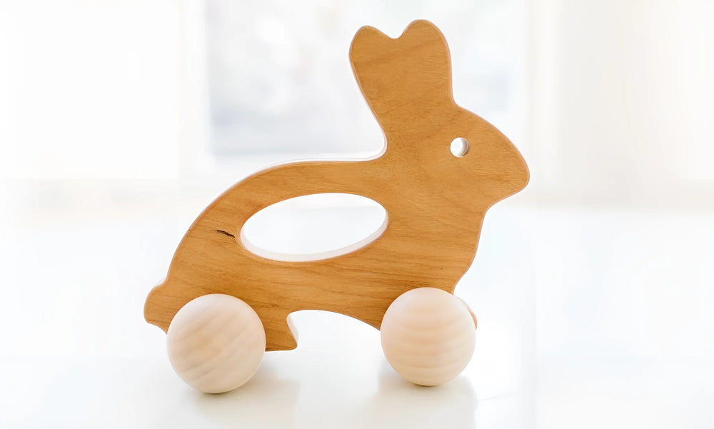 Bannor Toys Wooden Push Bunny by Bannor Toys - blueottertoys-BN-BUNNYPUSH