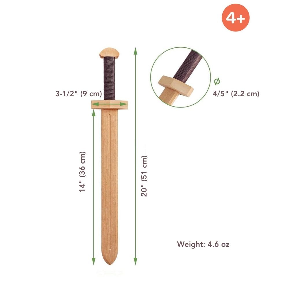 Woodsy Woodsy Small Double Edged Sword - blueottertoys-WD0101B